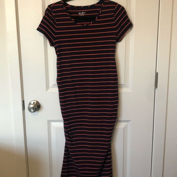 Ingrid & Isabel Dresses & Skirts - Ingrid+Isabel  Women Short Sleeve T-Shirt Stripe  Maternity Dress NWT Size XL